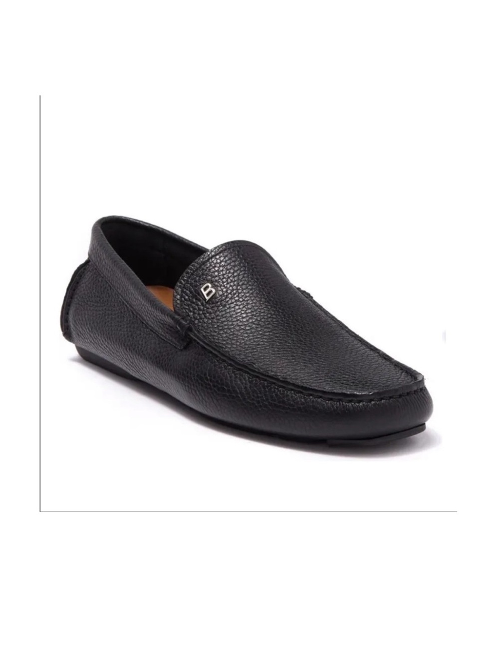 BALLY Black Leather loafer men size 7.5